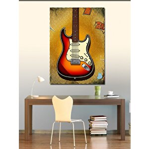 Kanvas Tablo Pop-art Gitar 100x140 cm