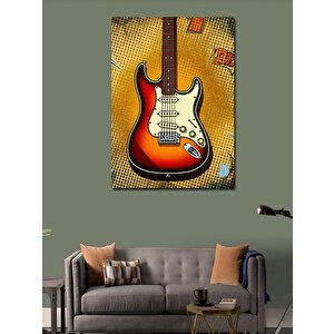 Kanvas Tablo Pop-art Gitar 100x140 cm