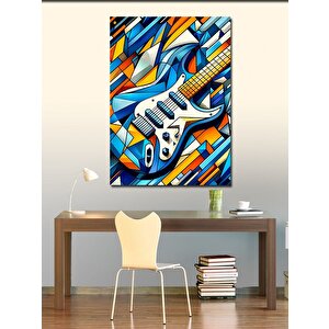 Kanvas Tablo Soyut Elektro Gitar 100x140 cm