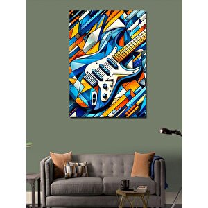 Kanvas Tablo Soyut Elektro Gitar 100x140 cm