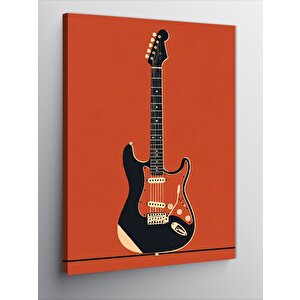Kanvas Tablo Minimalist Elektrik Gitarı 100x140 cm