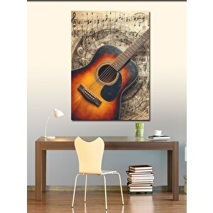 Kanvas Tablo Müzikal Gitar 70x100 cm