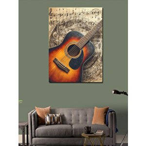 Kanvas Tablo Müzikal Gitar 70x100 cm