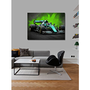 Kanvas Tablo Yeşil Formula 1 Aracı 100x140 cm