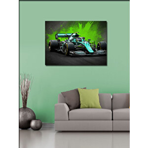 Kanvas Tablo Yeşil Formula 1 Aracı 100x140 cm