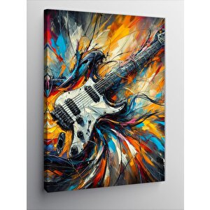 Kanvas Tablo Alevli Gitar 70x100 cm