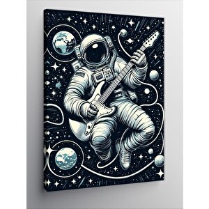 Kanvas Tablo Gitar Çalan Uzaylı 70x100 cm