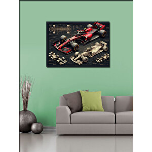 Kanvas Tablo Teknik Formula 1 Araç Çizimi 50x70 cm