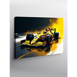 Kanvas Tablo Sarı Formula 1 Aracı 100x140 cm