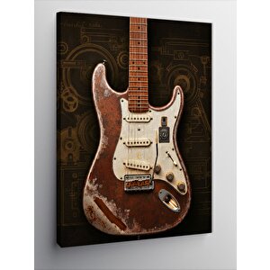 Kanvas Tablo Eski Elektro Gitar 50x70 cm