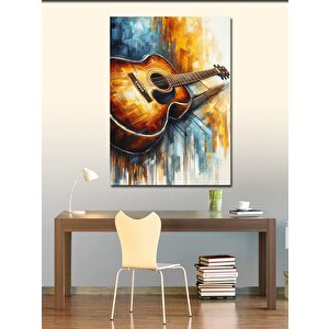 Kanvas Tablo Akustik Gitar 100x140 cm