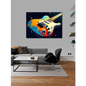 Kanvas Tablo Renkli Elektro Gitar Sanatı 50x70 cm