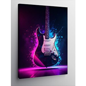 Kanvas Tablo Neon Gitar 70x100 cm