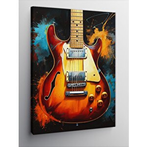 Kanvas Tablo Renkli Elektrik Gitar 50x70 cm