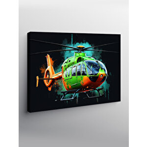 Kanvas Tablo Renkli Helikopter Çizimi 50x70 cm