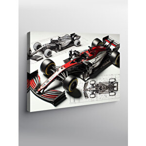 Kanvas Tablo Formula 1 Teknik Çizimi 100x140 cm