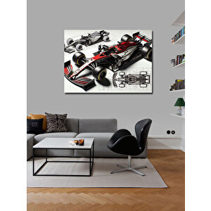 Kanvas Tablo Formula 1 Teknik Çizimi 100x140 cm