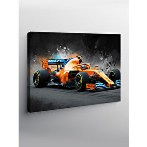 Kanvas Tablo Turuncu Formula 1 Aracı 100x140 cm