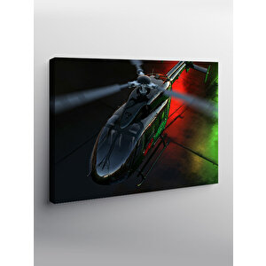 Kanvas Tablo Gece Helikopter Uçuşu 50x70 cm