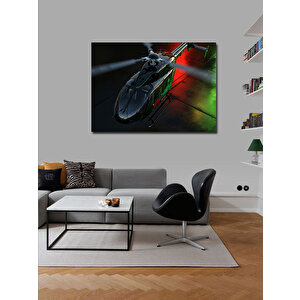 Kanvas Tablo Gece Helikopter Uçuşu 50x70 cm