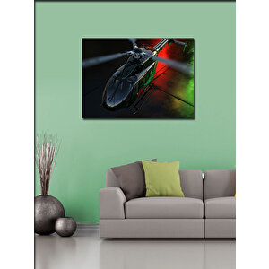 Kanvas Tablo Gece Helikopter Uçuşu 50x70 cm