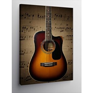 Kanvas Tablo Klasik Akustik Gitar 50x70 cm
