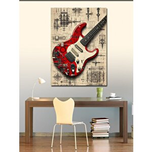 Kanvas Tablo Eski Gitar Tasarımı 100x140 cm