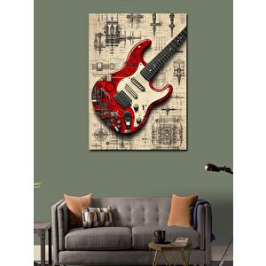 Kanvas Tablo Eski Gitar Tasarımı 100x140 cm