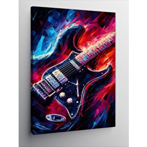 Kanvas Tablo Neon Gitar 50x70 cm