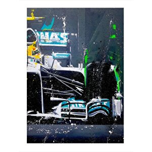 Formula Temalı Modern Ahşap Tablo 25cmx 35cm 25x35 cm