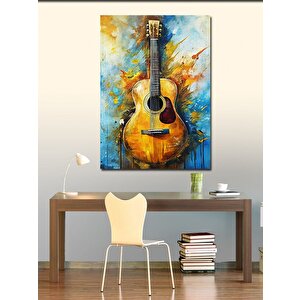 Kanvas Tablo Renkli Gitar 70x100 cm