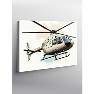 Kanvas Tablo Beyaz Helikopter Tasarımı 50x70 cm