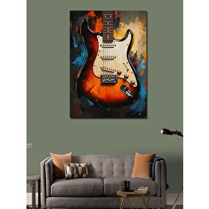Kanvas Tablo Elektro Gitar 100x140 cm