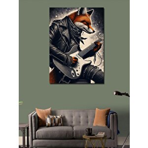 Kanvas Tablo Gitar Çalan Tilki 70x100 cm