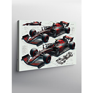 Kanvas Tablo Formula 1 Araç Çizimi 70x100 cm