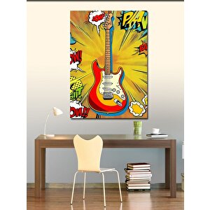 Kanvas Tablo Çizgi Roman Gitarı 100x140 cm