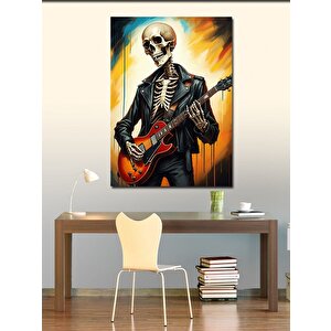 Kanvas Tablo Gitar Çalan İskelet 70x100 cm