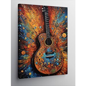 Kanvas Tablo Renkli Gitar 50x70 cm