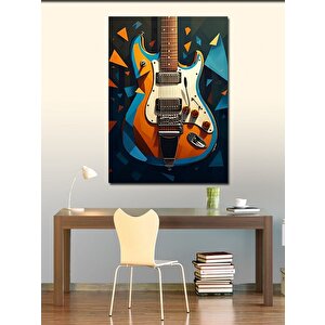 Kanvas Tablo Soyut Elektro Gitar 50x70 cm