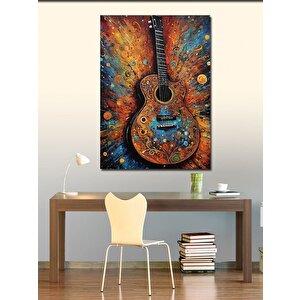 Kanvas Tablo Renkli Gitar 100x140 cm