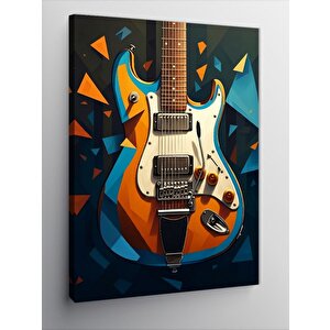 Kanvas Tablo Soyut Elektro Gitar 100x140 cm