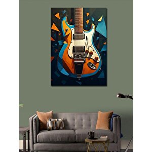 Kanvas Tablo Soyut Elektro Gitar 100x140 cm