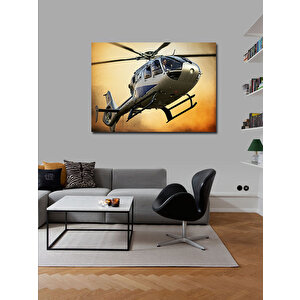 Kanvas Tablo Beyaz Kurtarma Helikopteri 50x70 cm