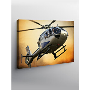 Kanvas Tablo Beyaz Kurtarma Helikopteri 70x100 cm