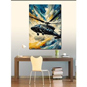 Kanvas Tablo Askeri Helikopter 100x140 cm