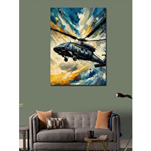 Kanvas Tablo Askeri Helikopter 100x140 cm