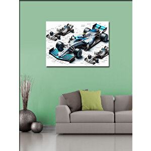 Kanvas Tablo Formula 1 Araç Teknik Çizimi 50x70 cm