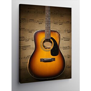 Kanvas Tablo Akustik Gitar 70x100 cm
