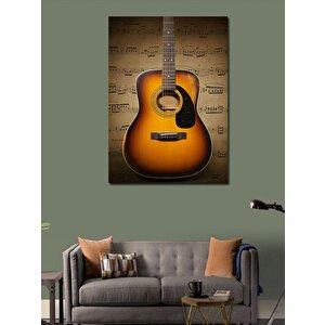 Kanvas Tablo Akustik Gitar 70x100 cm