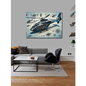 Kanvas Tablo Teknik Helikopter Tasarımı